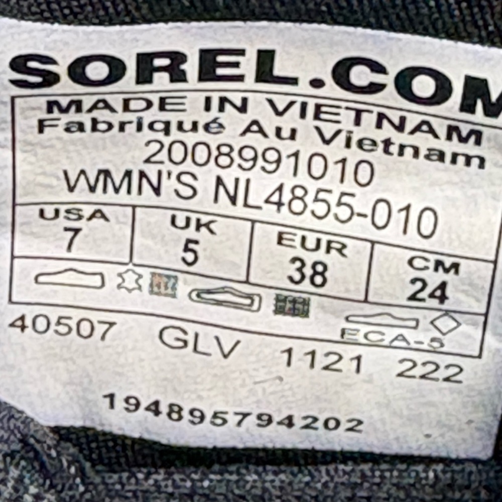 SOREL ONA 503 Everyday Women's Platform Sneaker Size 7 Black Suede - Picture 14 of 14